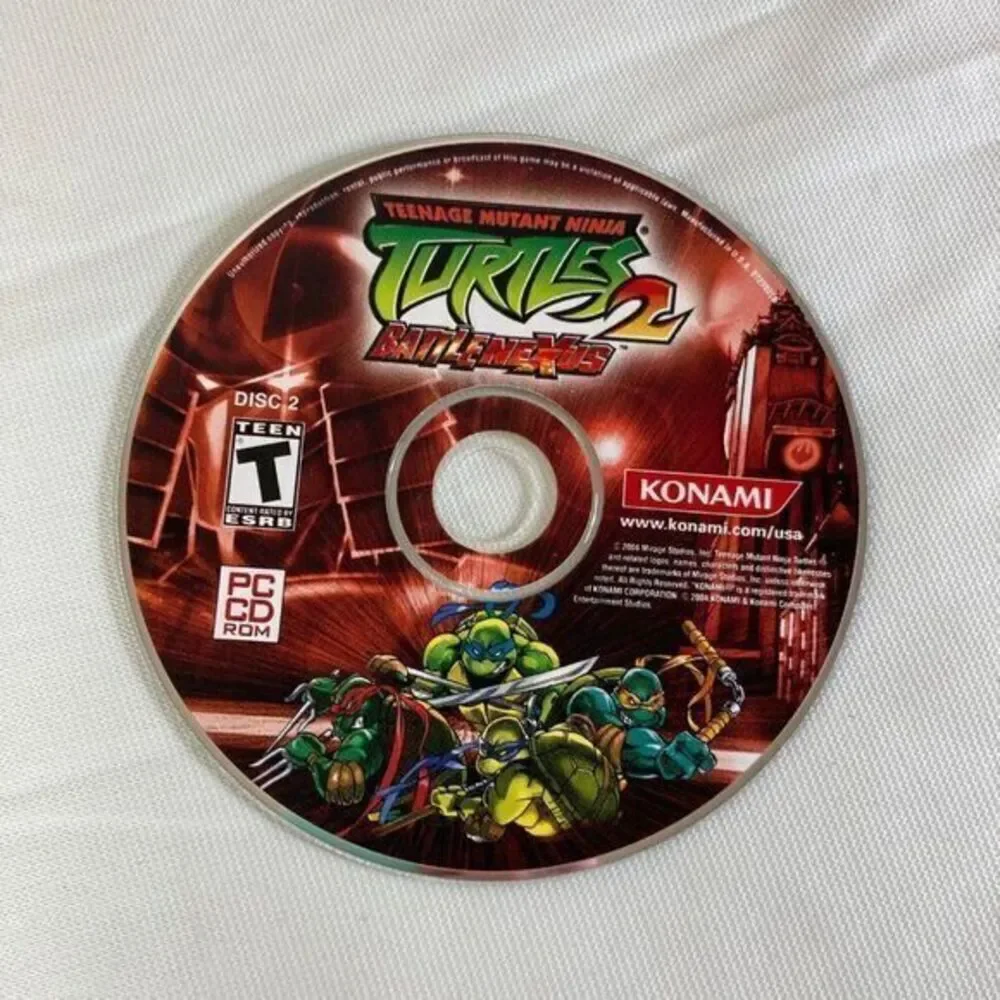 TMNT BattleNexus 2 PC Game 2004 Disc Loose Ninja‎ Turtles